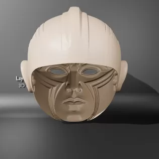Futuristic Face Mask Sculpture - Model thumbnail 4