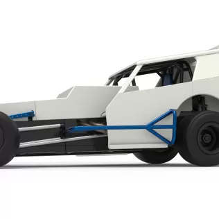 Vintage Dirt Modified stock car V8 while turning Scale 1:25 - Model thumbnail 2