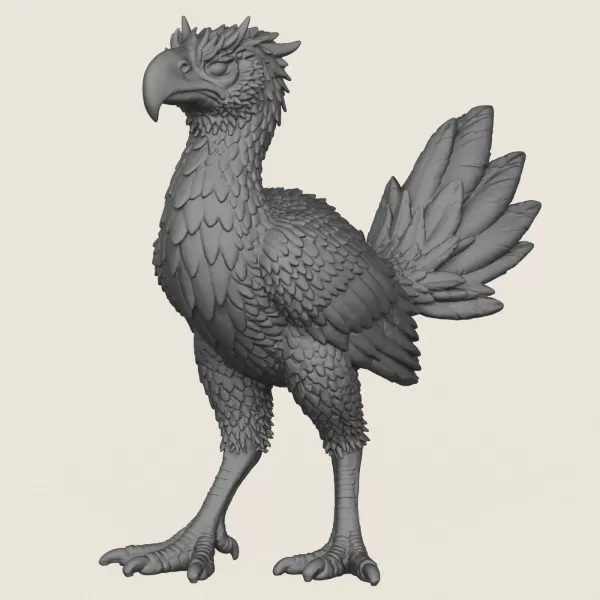 Dinosaur Monster Bird Print Ready 3D Model - Model preview 1