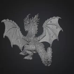 🐉 Coral Reef Dragon STL File for 3D Print - Model thumbnail 12