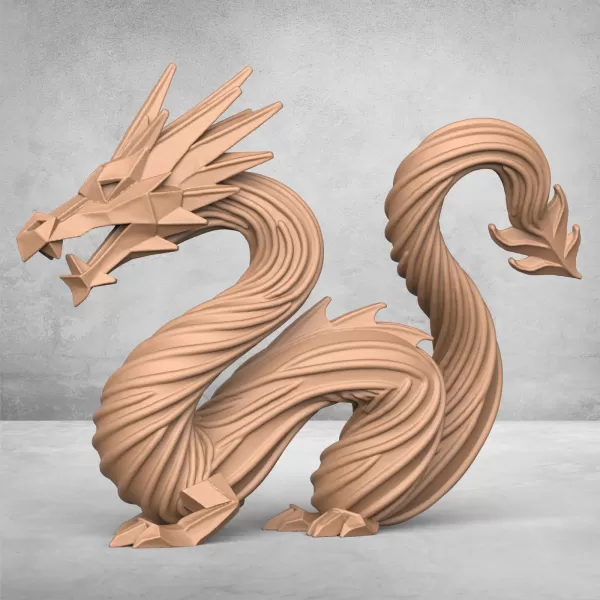 Chinese Dragon Statue - Model preview 3