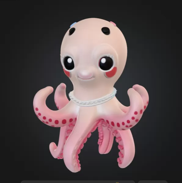 Cute Octopus - Model preview 1