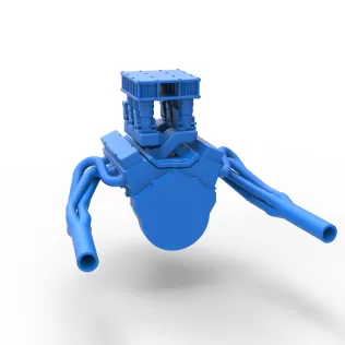 Engine of Vintage Supermodified stock car V3 Scale 1:25 - Model thumbnail 11