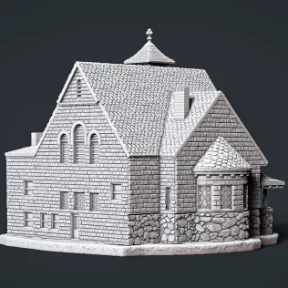 Mont Vernon Congregational Church 1896 - Model thumbnail 6