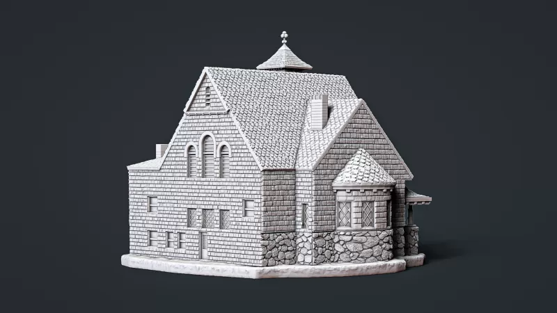 Mont Vernon Congregational Church 1896 - Model preview 6