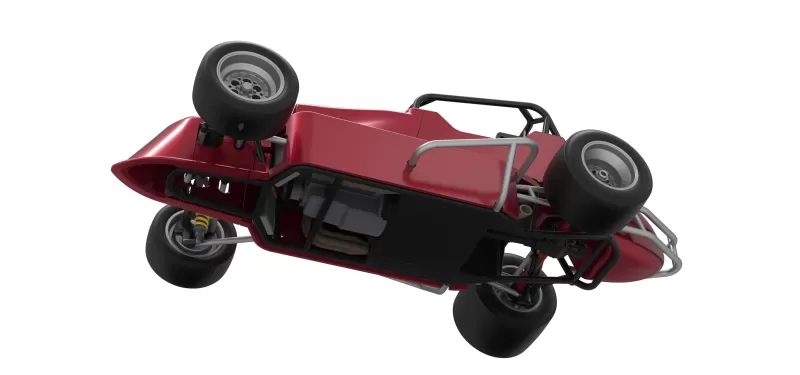 Pavement Silver Crown Car Version 2 Scale 1:25 - Model preview 3