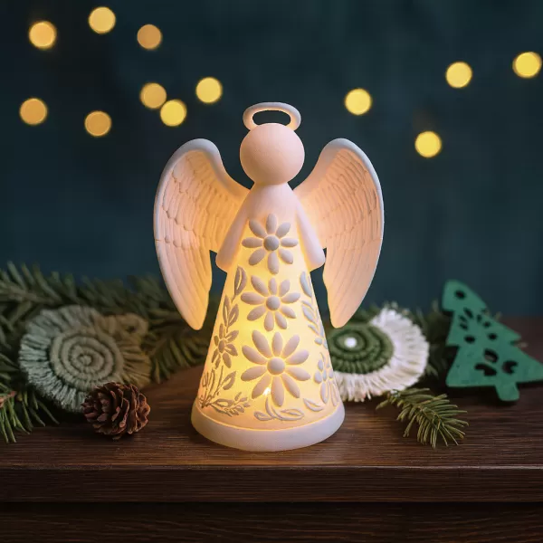 Christmas Angel Candle Holder | Glowing Holiday Decoration - Model preview 3