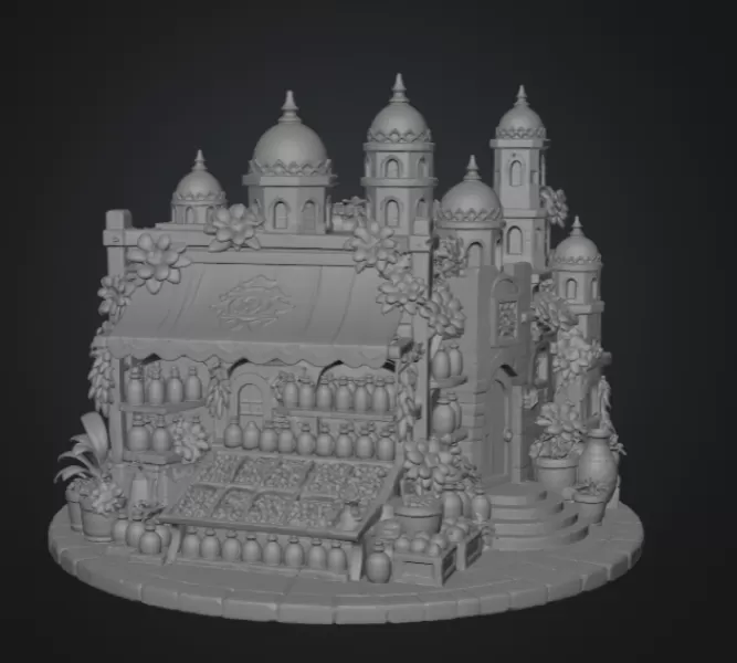 Sultan's Spice & Potion Bazaar STL File for 3D Print - Model preview 10