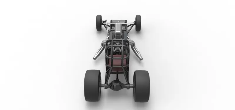 Vintage Front engine dragster Base Version 4 Scale 1:25 - Model preview 17
