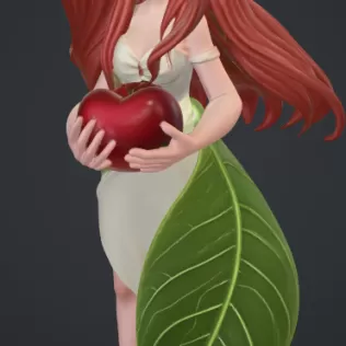 eva mit apfel