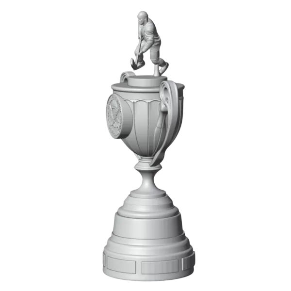 Trophy Hockey Champion Premium – 3D Printable Model - Model preview 4