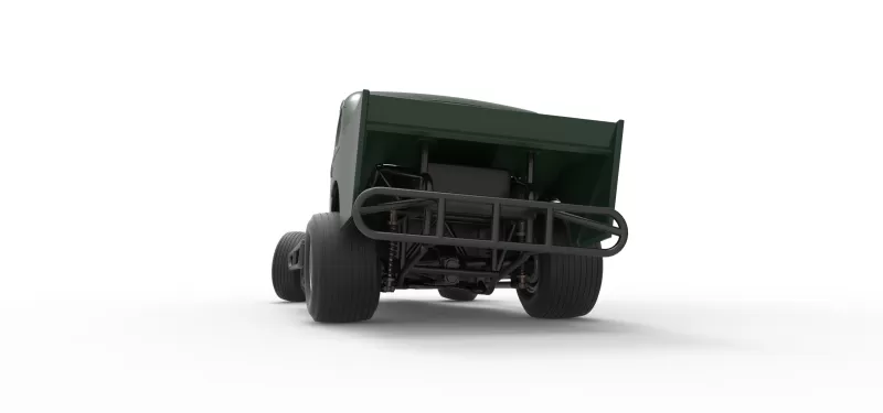Vintage Dirt Modified stock car while turning Scale 1:25 - Model preview 15