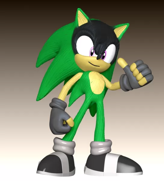 Ashura the Hedgehog - Model preview 6