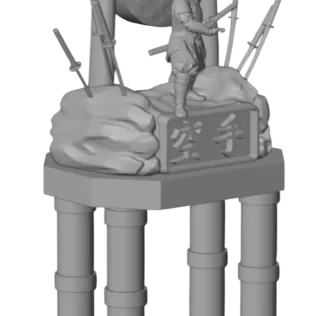 Samurai Karate Trophy – Premium 3D Model - Model thumbnail 2