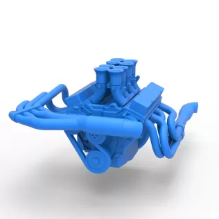 Engine V8 for Supermodified race car Version 3 Scale 1:25 - Model thumbnail 4