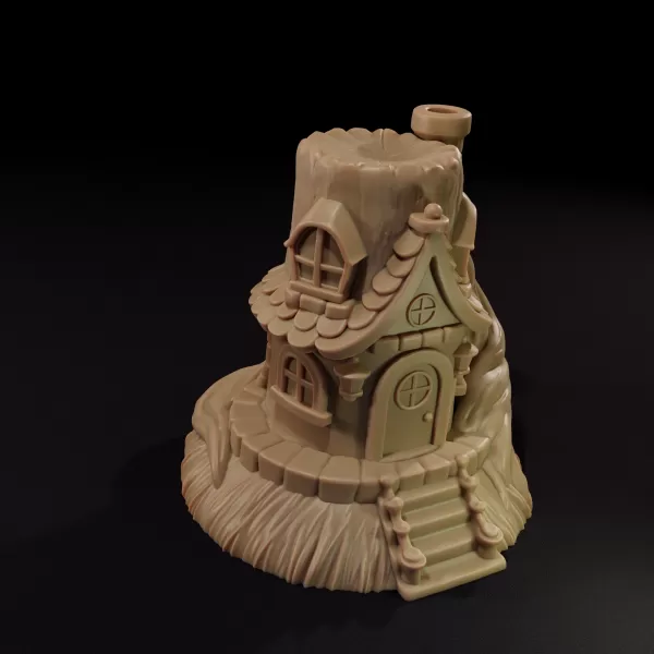 Enchanted Tree Stump Fairy House - Model preview 2