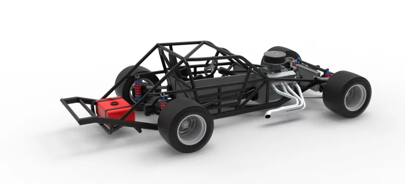 Vintage Asphalt Modified stock car Base V9 Scale 1:25 - Model preview 20