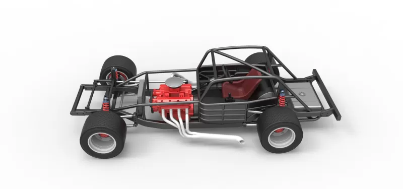 Vintage Asphalt Modified stock car Base V5 Scale 1:25 - Model preview 10