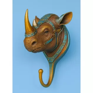 🦏 STL File Description — Steampunk Rhino Wall Hook
