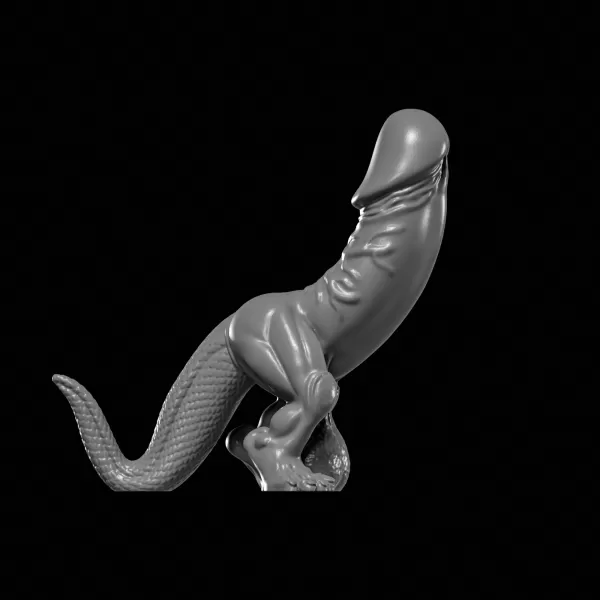 Dino Dick Dildo STL File for 3D Printing - Model preview 3