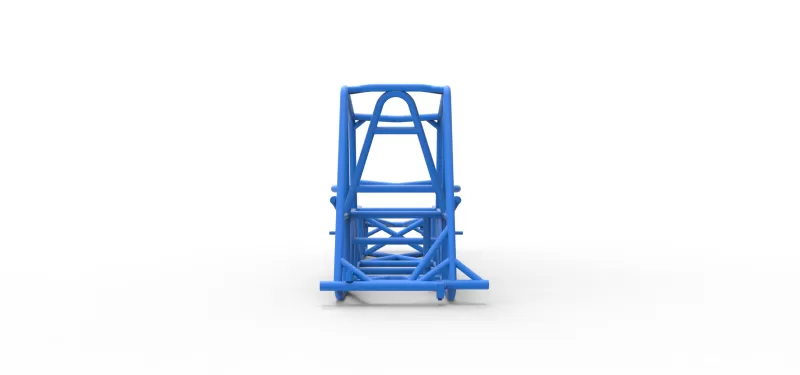 Frame of Vintage Dirt Modified stock car Scale 1:25 - Model preview 11