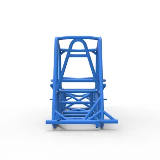 Frame of Vintage Dirt Modified stock car Scale 1:25 - Model thumbnail 11