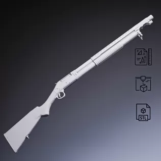 M1897 Pump-Action Shotgun - Model thumbnail 2