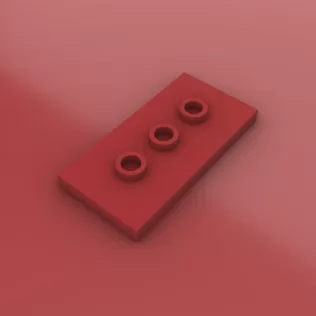 LEGO Jumper Plate 2X4 with 3 Knobs - Model thumbnail 2