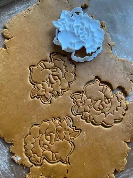 White Lily Cookie cutter (Cookie Run Kingdom) - Model preview 1