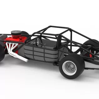 Vintage Asphalt Modified stock car Base V8 Scale 1:25 - Model thumbnail 12