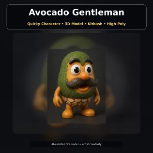 Fantasy Character Pack – Cute High-Poly Kitbash Creatures - Model thumbnail 6