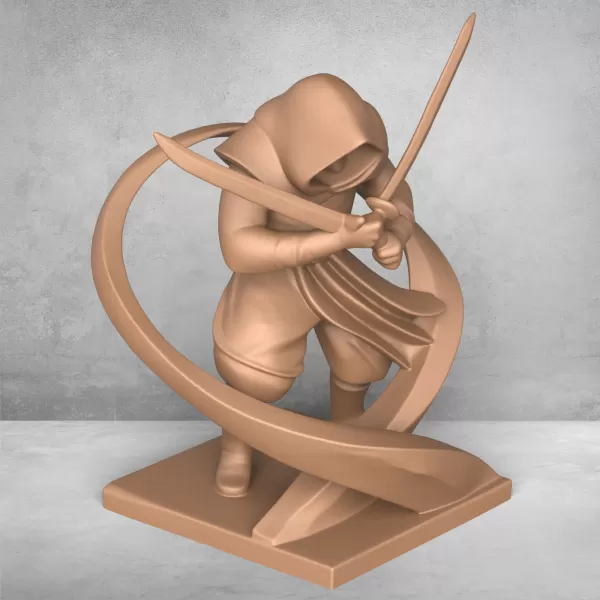 Ninja Warrior Statue - Model preview 5