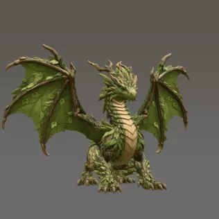 Woodland Guardian Dragon STL File for 3D Print - Model thumbnail 5