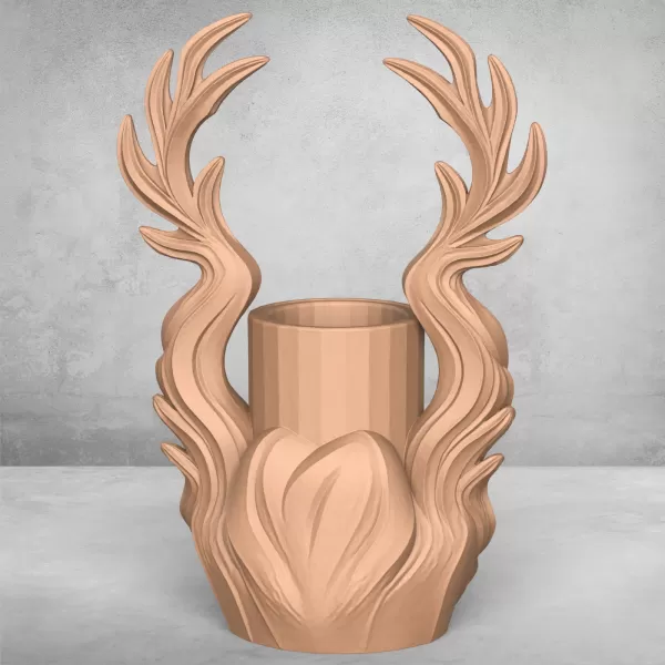Modern Wolf Vase - Model preview 3