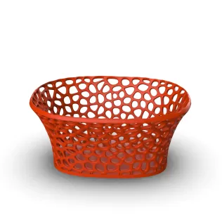Voronoi Decorative Basket, Fruit Bowl, Orchid Bowl Pot Planter - Model thumbnail 1