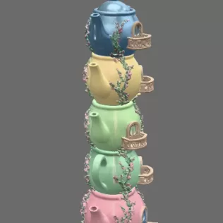 Enchanted Teapot Tower STL File for 3D Printing - Model thumbnail 6