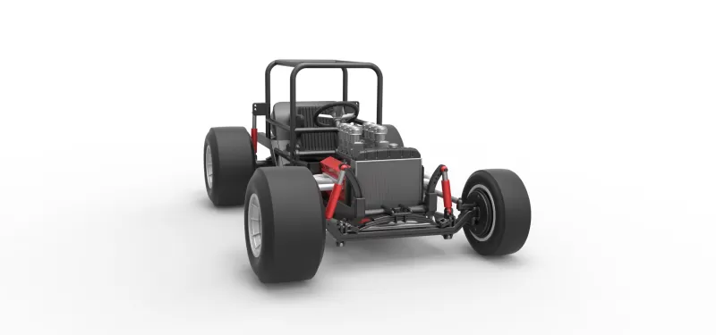 Vintage Supermodified stock car Base Version 2 Scale 1:25 - Model preview 23