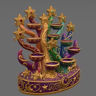 Celestial Star Tree Organizer STL File for 3D Print - Model thumbnail 9
