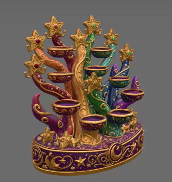 Celestial Star Tree Organizer STL File for 3D Print - Model preview 9
