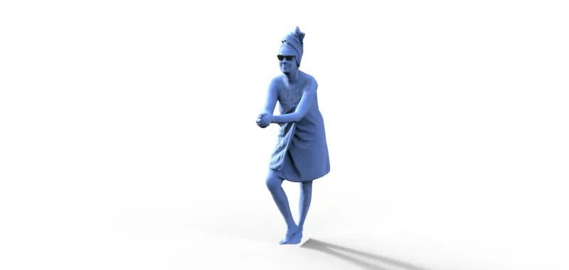 Figure for ship model passenger girl - Model preview 2