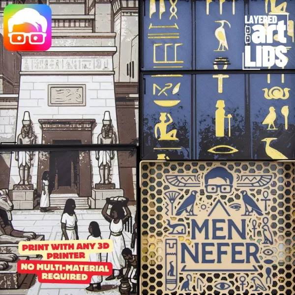 Men Nefer (retail ed.) board game organizer by @ammedia3d - Model preview 2