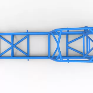 Frame of Vintage Dirt Silver Crown Car Scale 1:25 - Model thumbnail 8