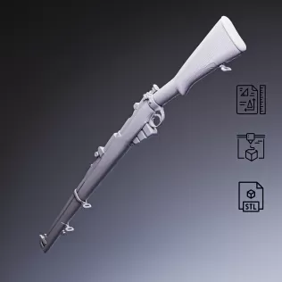 Lee Enfield MkIII Bolt-Action Rifle #RoZ - Model thumbnail 7