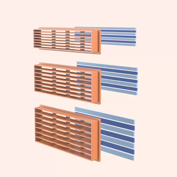 3D Stripe Cutter Set, 3-5-7 mm, Cake - Clay - Pottery - Cookie - Model preview 4