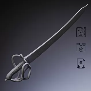 Pirate Cutlass Sword #RoZ - Model thumbnail 5