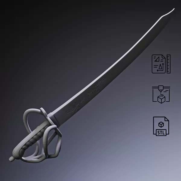 Pirate Cutlass Sword #RoZ - Model preview 5