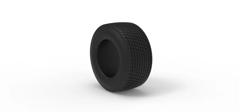 Rear tire of Vintage Champ car Scale 1:25 - Model preview 7