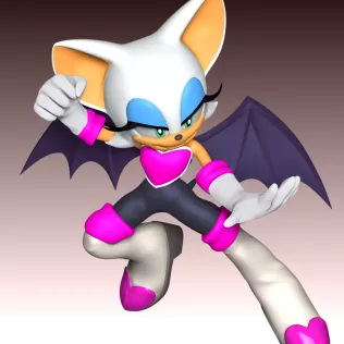 **Rouge the Bat is a character that appears in the Sonic the Hed - Model thumbnail 6