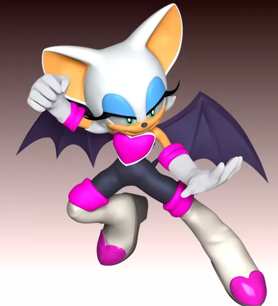 **Rouge the Bat is a character that appears in the Sonic the Hed - Model preview 6