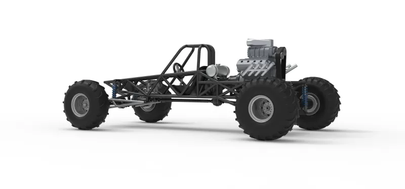Vintage Mud dragster Base Scale 1:25 - Model preview 13
